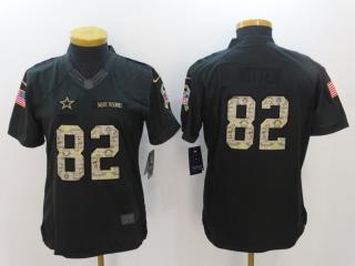 Women Dallas Cowboys 82 Jason Witten Anthracite Salute To Service Elite Jersey