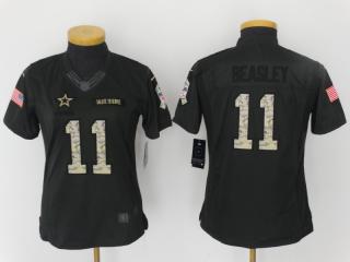 Women Dallas Cowboys 11 Cole Beasley Anthracite Salute To Service Elite Jersey