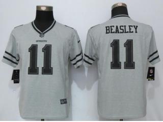 Women Dallas Cowboys 11 Cole Beasley Gridiron Gray II Elite Jersey