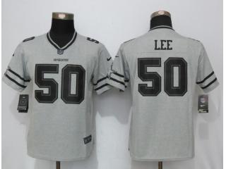 Women Dallas Cowboys 50 Sean Lee Gridiron Gray II Elite Jersey