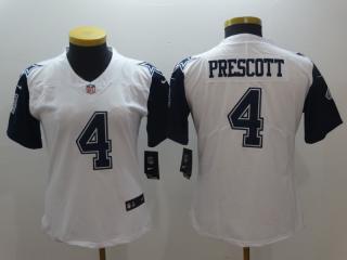 Women Dallas Cowboys 4 Dak Prescott Football Jersey Legend White