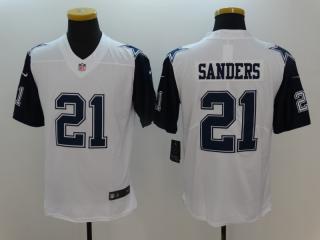 Dallas Cowboys 21 Deion Sanders Football Jersey Legend White