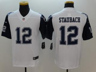 Dallas Cowboys 12 Roger Staubach Football Jersey Legend White