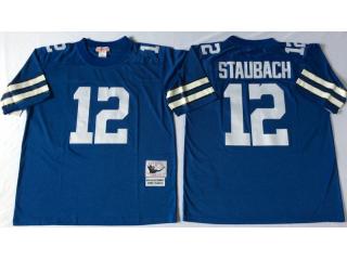 Dallas Cowboys 12 Roger Staubach Football Jersey Blue Retro