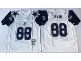 Dallas Cowboys 88 Michael Irvin Football Jersey White Retro