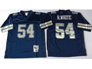 Dallas Cowboys 54 randy white Football Jersey Blue Retro