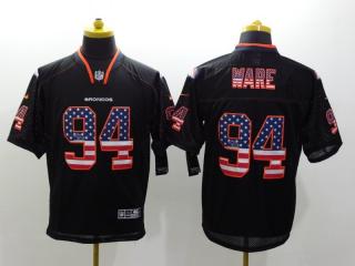 Denver Broncos 94 DeMarcus Ware USA Flag Fashion Black Elite Jersey