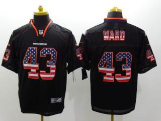 Denver Broncos 43 T. J. Ward USA Flag Fashion Black Elite Jersey