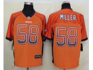 Denver Broncos 58 Von Miller Drift Fashion Orange Elite Jersey
