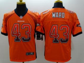 Denver Broncos 43 T. J. Ward Drift Fashion Orange Elite Jersey