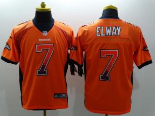 Denver Broncos 7 John Elway Drift Fashion Orange Elite Jersey