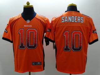 Denver Broncos 10 Emmanuel Sanders Drift Fashion Orange Elite Jersey