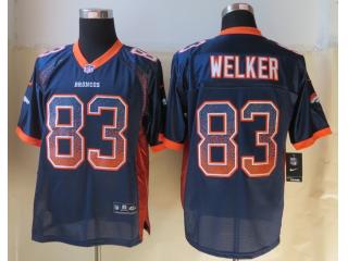 Denver Broncos 83 Wes Welker Drift Fashion Blue Elite Jersey