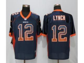 Denver Broncos 12 Paxton Lynch Drift Fashion Blue Elite Jersey