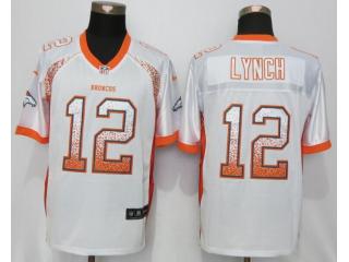 Denver Broncos 12 Paxton Lynch Drift Fashion White Elite Jersey