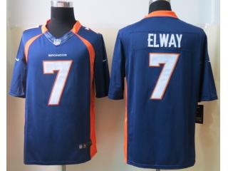 Denver Broncos 7 John Elway Football Jersey Navy Blue