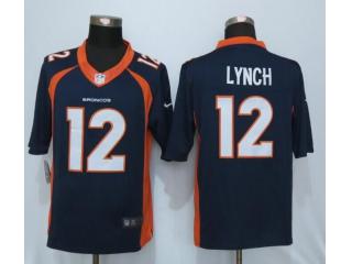 Denver Broncos 12 Paxton Lynch Football Jersey Navy Blue