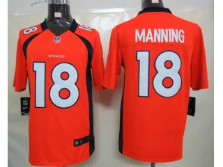 Denver Broncos 18 Peyton Manning Football Jersey Orange