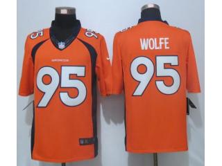 Denver Broncos 95 Derek Wolfe Football Jersey Orange