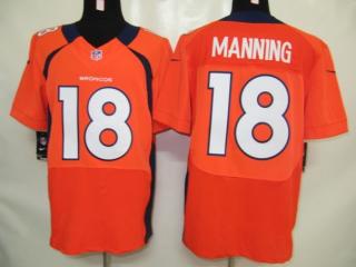 Denver Broncos 18 Peyton Manning Elite Football Jersey Orange