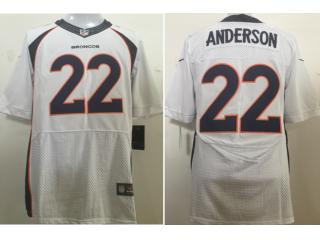 Denver Broncos 22 C. J. Anderson Elite Football Jersey White