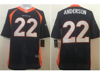 Denver Broncos 22 C. J. Anderson Elite Football Jersey Navy Blue