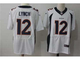 Denver Broncos 12 Paxton Lynch Elite Football Jersey White