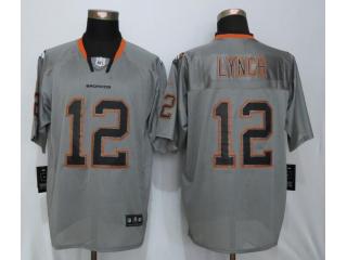 Denver Broncos 12 Paxton Lynch Lights Out Gray Elite Jersey