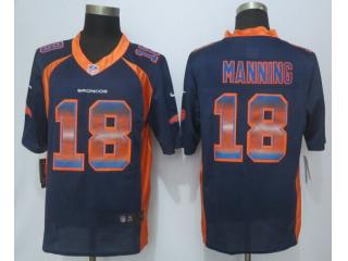 Denver Broncos 18 Peyton Manning Navy Blue Strobe Limited Jersey