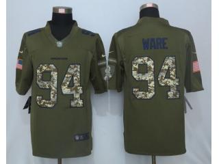 Denver Broncos 94 DeMarcus Ware Green Salute To Service Limited Jersey