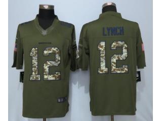 Denver Broncos 12 Paxton Lynch Green Salute To Service Limited Jersey