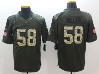 Denver Broncos 58 Von Miller Green Salute To Service Limited Jersey