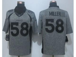 Denver Broncos 58 Von Miller Stitched Gridiron Gray Limited Jersey