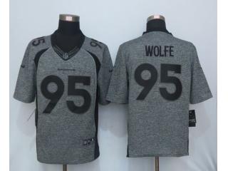 Denver Broncos 95 Derek Wolfe Stitched Gridiron Gray Limited Jersey