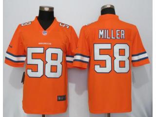 Denver Broncos 58 Von Miller Navy Orange Color Rush Limited Jersey