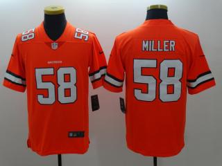 Denver Broncos 58 Von Miller Navy Orange Color Rush Limited JerseyDenver Football Jersey Legend