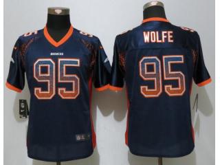 Women Denver Broncos 95 Derek Wolfe Drift Fashion Blue Elite Jersey