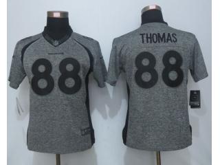 Women Denver Broncos 88 Demaryius Thomas Stitched Gridiron Gray Limited Jersey