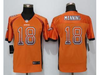 Youth Denver Broncos 18 Peyton Manning Drift Fashion Orange Elite Jersey