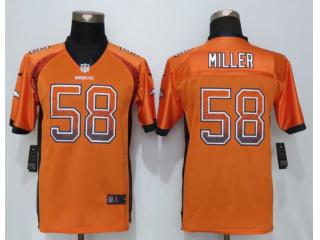 Youth Denver Broncos 58 Von Miller Drift Fashion Orange Elite Jersey