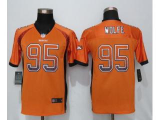 Youth Denver Broncos 95 Derek Wolfe Drift Fashion Orange Elite Jersey