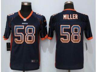 Youth Denver Broncos 58 Von Miller Drift Fashion Blue Elite Jersey