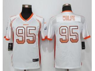 Youth Denver Broncos 95 Derek Wolfe Drift Fashion White Elite Jersey