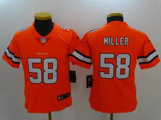 Youth Denver Broncos 58 Von Miller Football Jersey Legend Orange