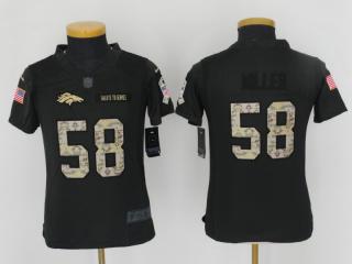 Youth Denver Broncos 58 Von Miller Anthracite Salute To Service Limited Jersey