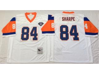 Denver Broncos 84 Shannon Sharpe Football Jersey White Retro
