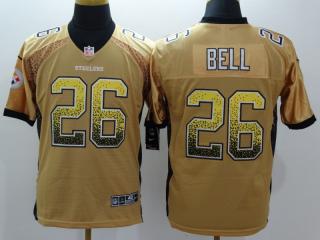 Pittsburgh Steelers 26 LeVeon Bell Drift Fashion Gold Elite Jersey