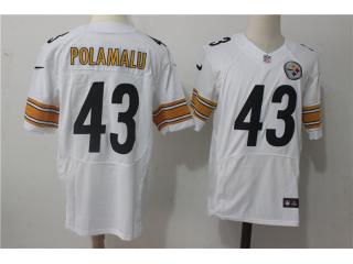 Pittsburgh Steelers 43 Troy Polamalu Elite Football Jersey White