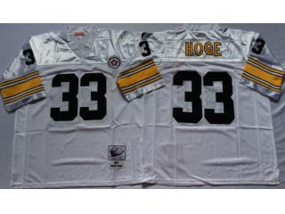 Pittsburgh Steelers 33 Merril Hoge Football Jersey White Retro