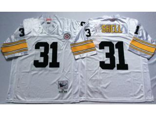 Pittsburgh Steelers 31 Donnie Shell Football Jersey White Retro